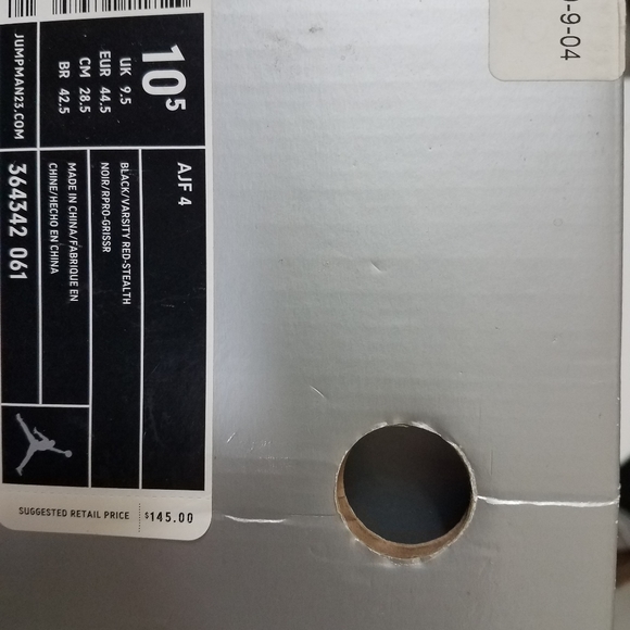 Nike Air Jordan Fusion (AJF 4) Bred/  Black Cement - Picture 12 of 12